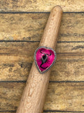 Winona-Black Scorpion in Pink Heart Ring