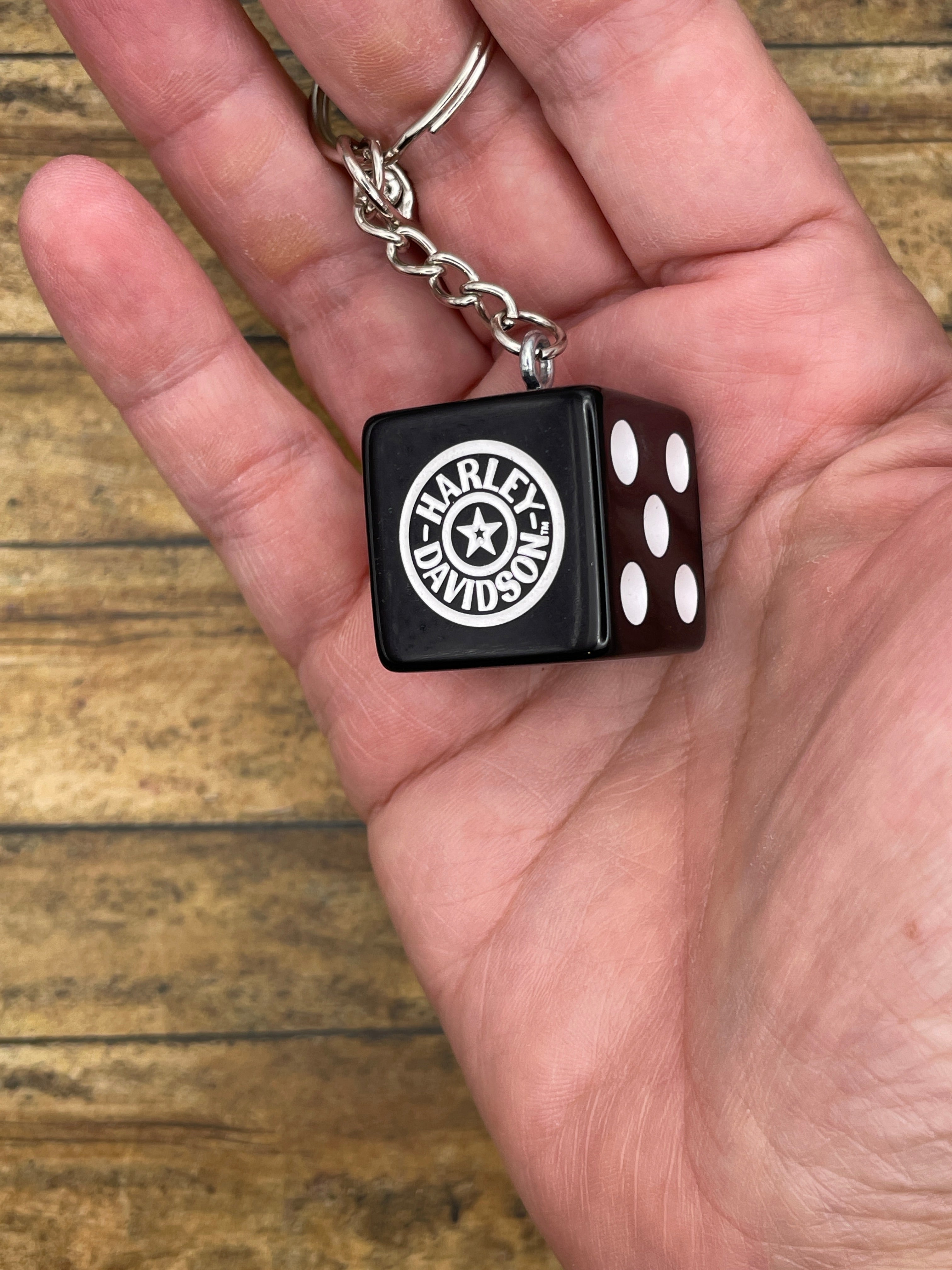 Harley-Keychain with Jumbo Harley Davidson Dice