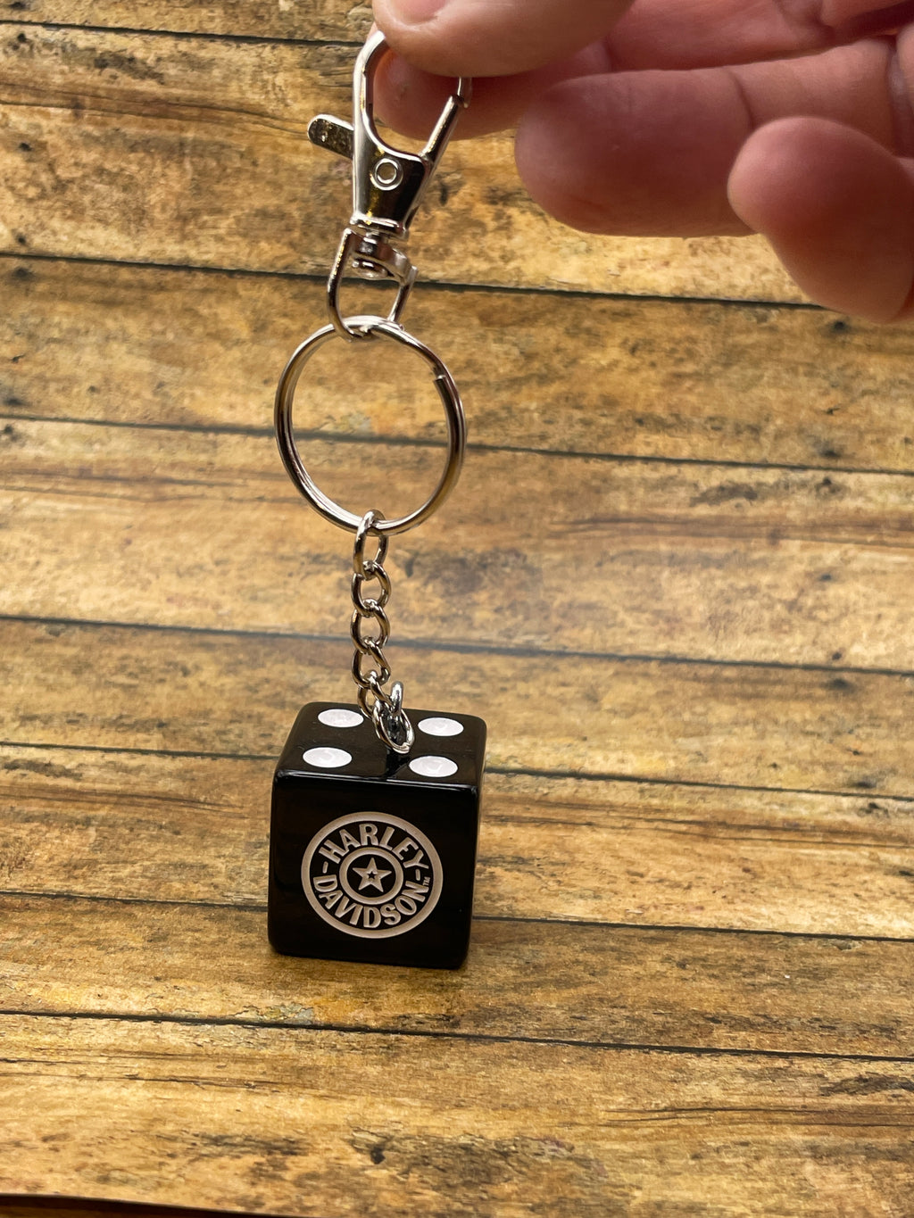 Harley-Keychain with Jumbo Harley Davidson Dice