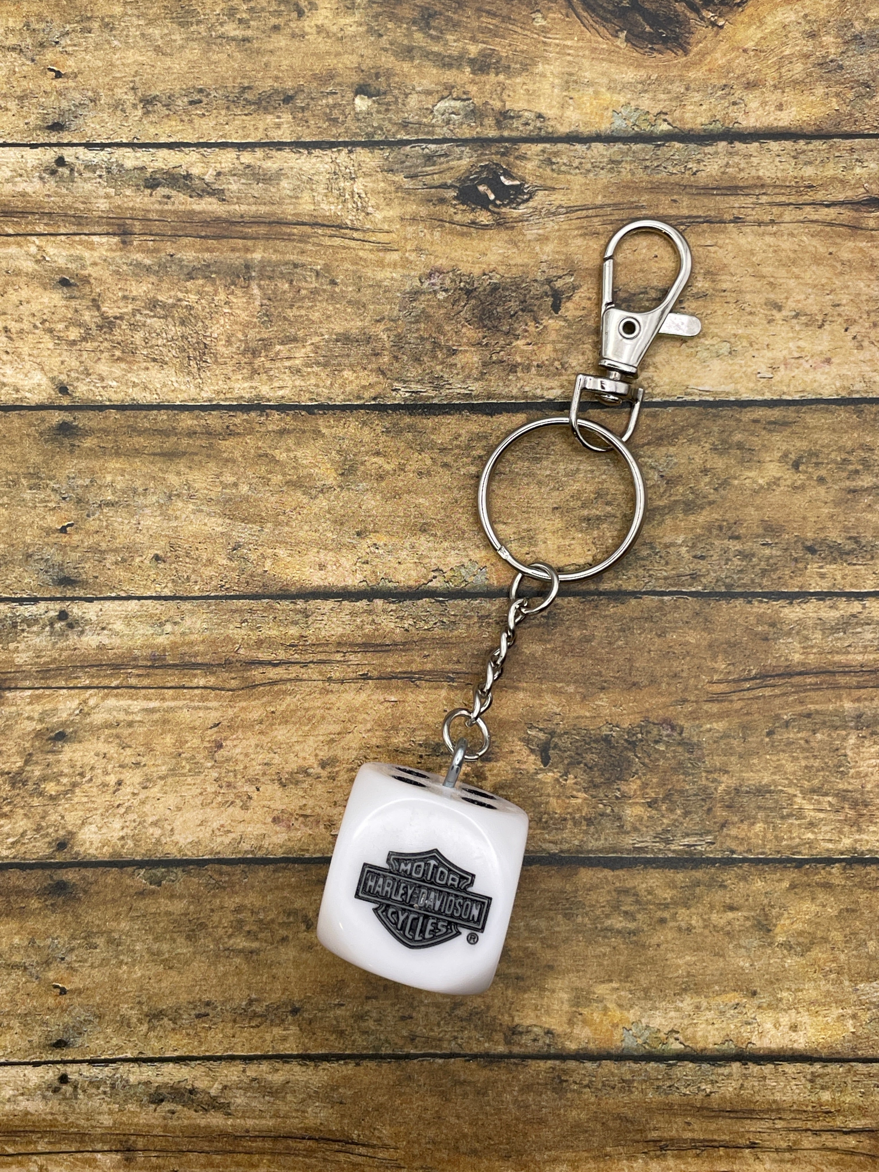 Davidson-Keychain with Jumbo Harley Davidson Dice