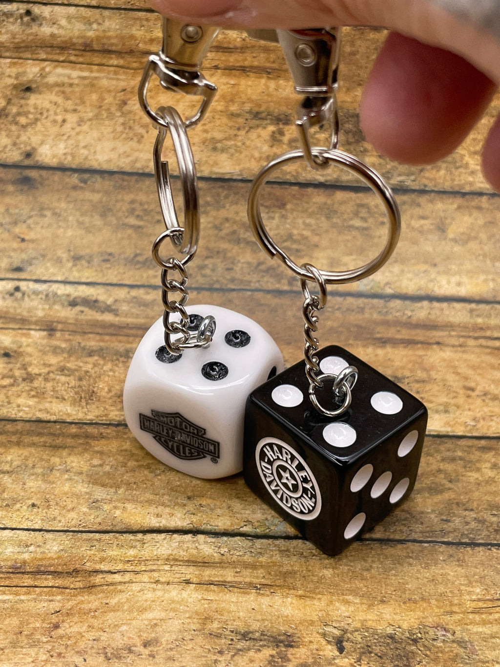 Davidson-Keychain with Jumbo Harley Davidson Dice