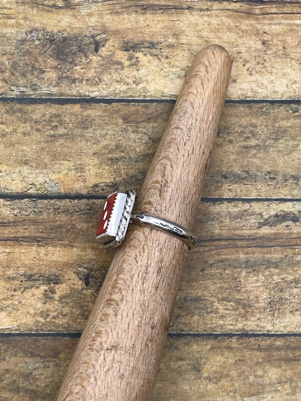 Zola-Vintage Crisloid Red Dice #3 Ring