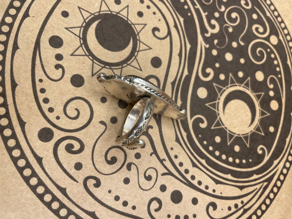 Fiona-Crazy Lace Agate Teardrop Ring