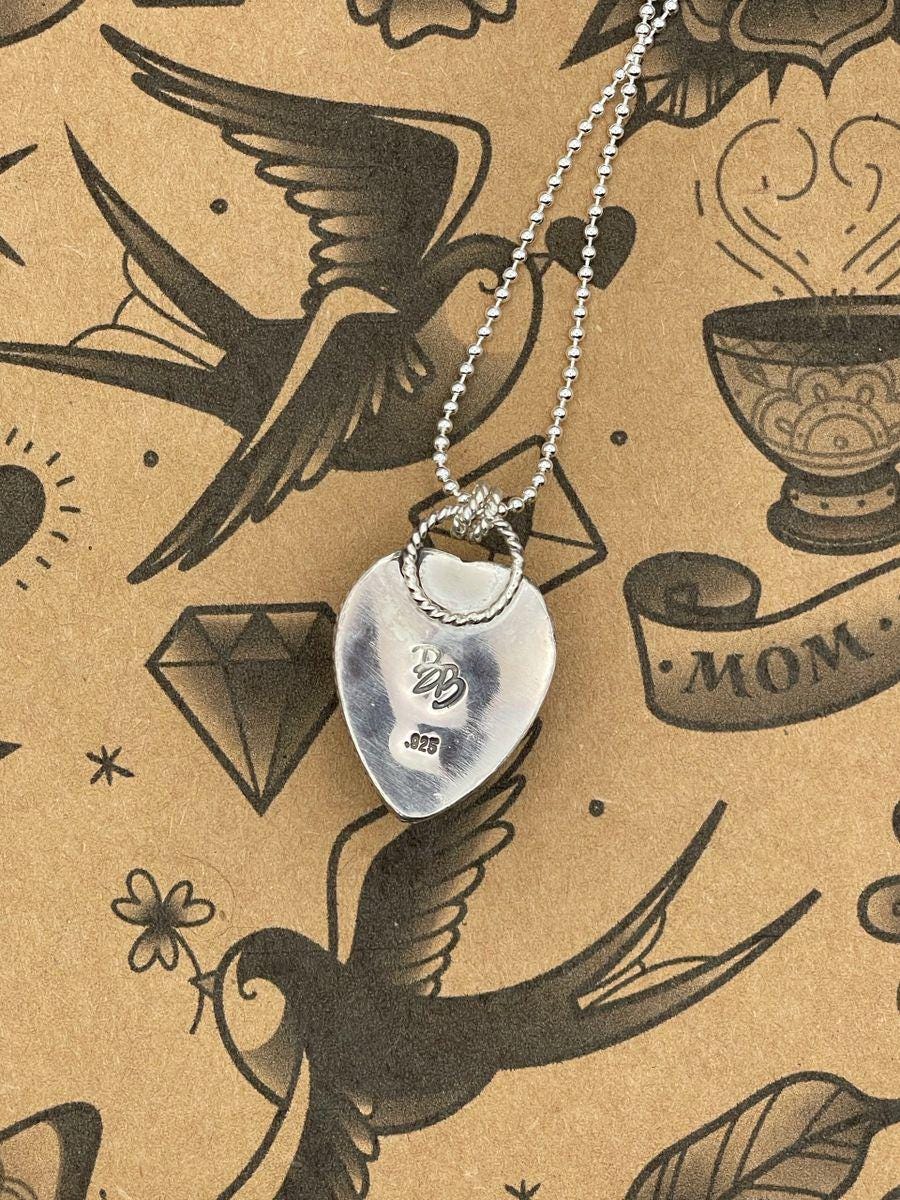 Welch-Black Scorpion in Red Resin Heart Pendant