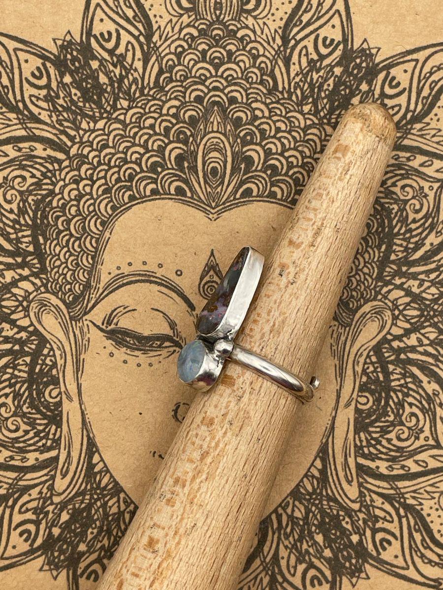 Jamie-Boulder Opal Double Gemstone Ring