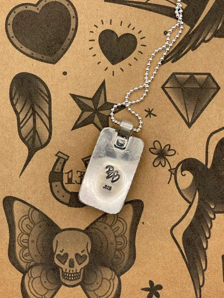 Zacha – Black & White Crisloid Dice Pendant | Vintage Casino Jewelry