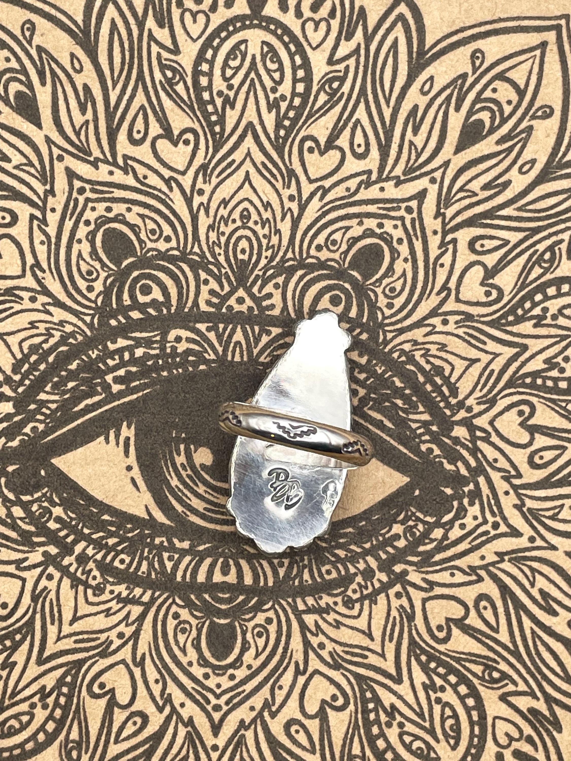 Haley-Labradorite Teardrop Statement Ring