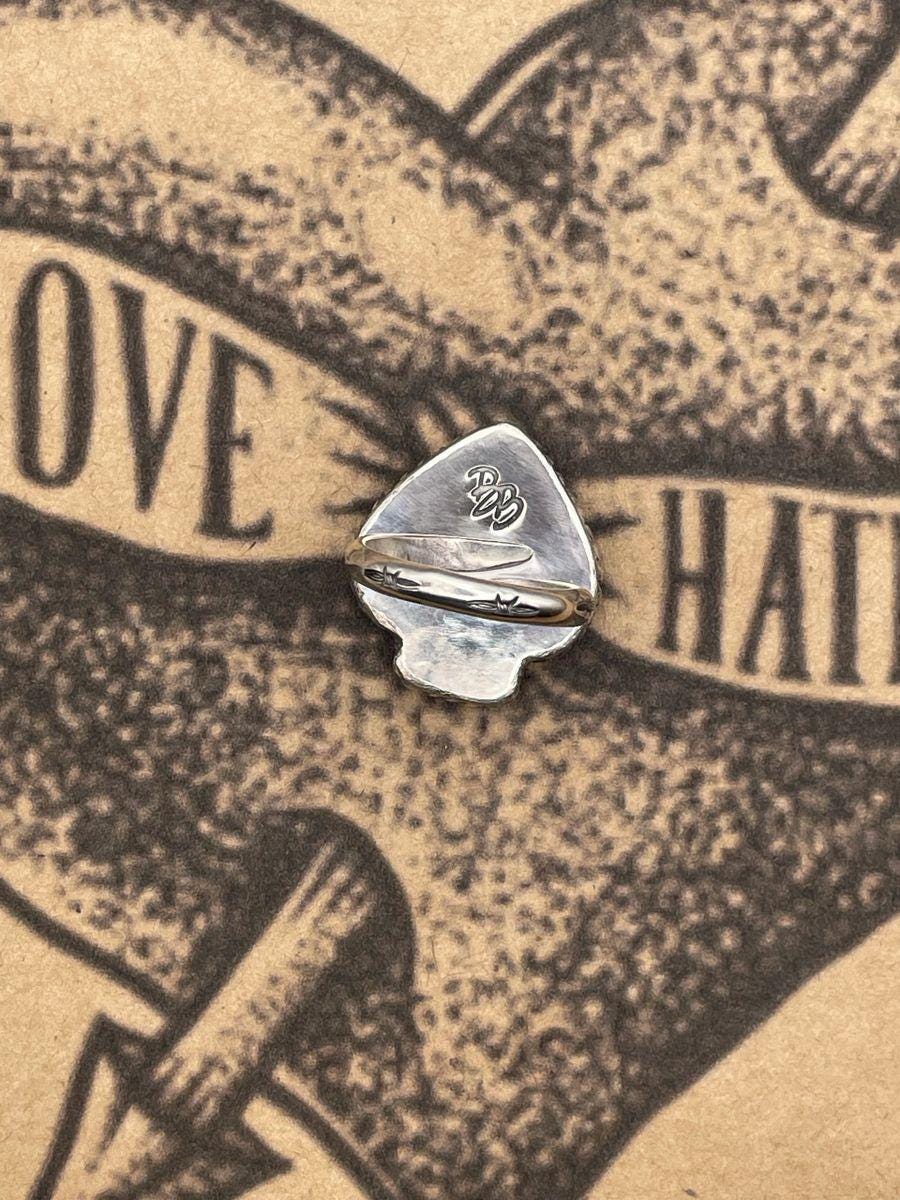 Kathy-Purple Dahlia Turquoise Spade Ring