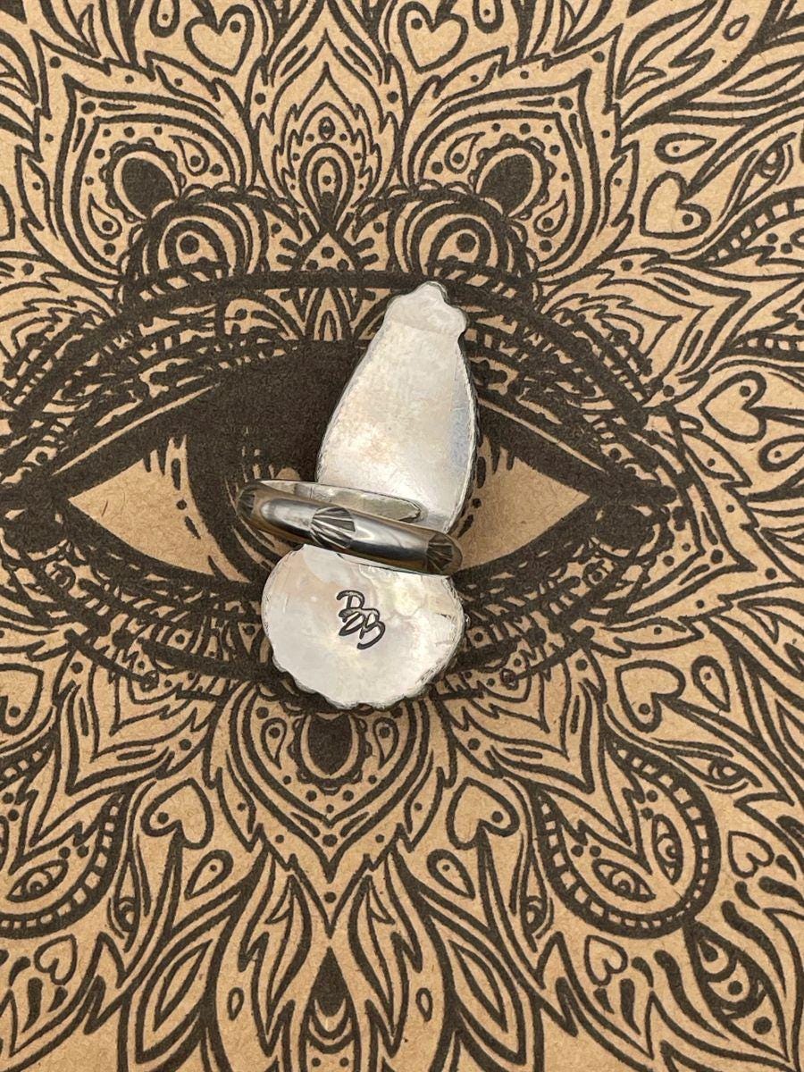 Gemma-Rainbow Moonstone Double Gemstone Ring