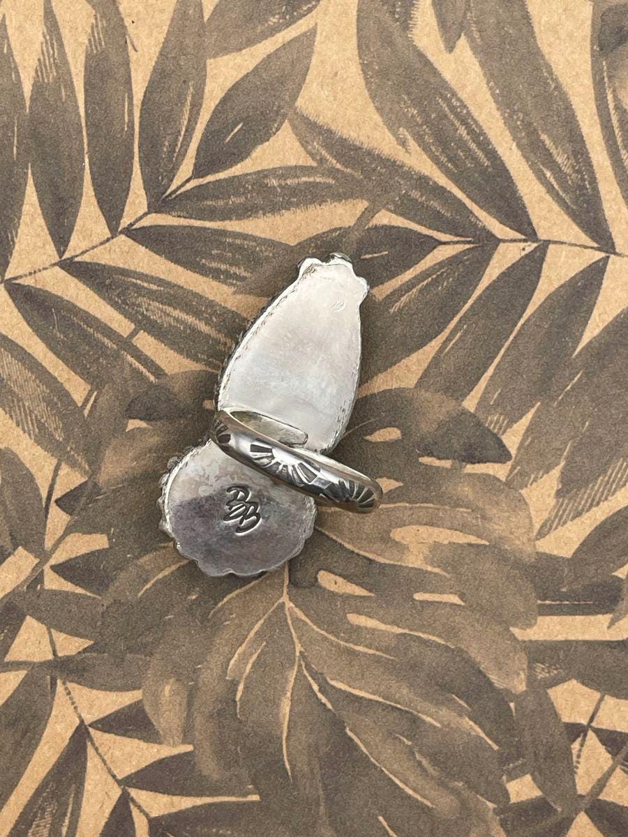 Kat-Purple Amethyst Double Gemstone Statement Ring