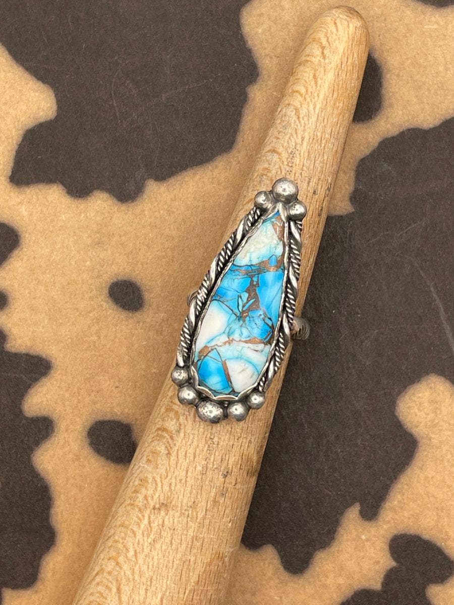 Caden-Blue Dahlia Turquoise Statement Ring