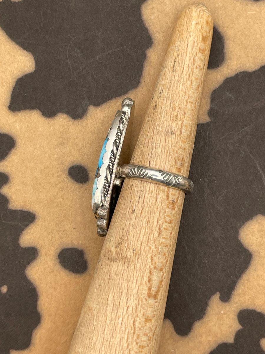 Caden-Blue Dahlia Turquoise Statement Ring