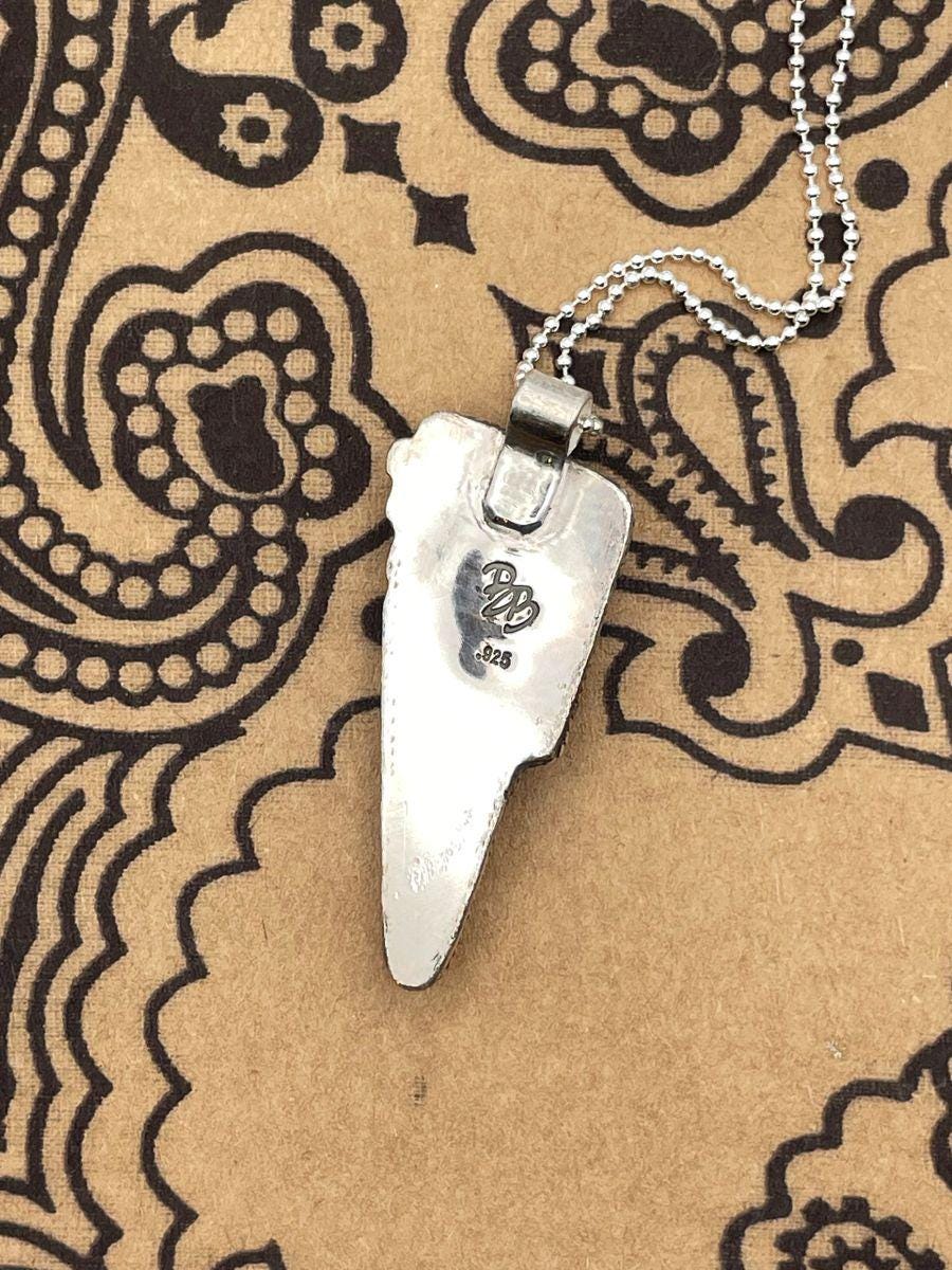 Emma-Red Buffalo Gemstone Lightning Bolt Pendant/Necklace