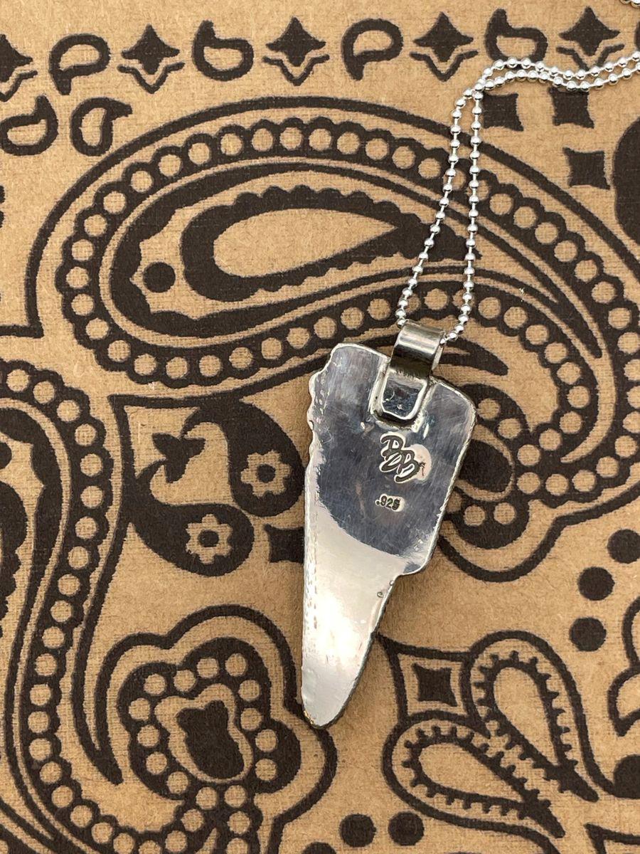 Kath-Purple Dahlia Turquoise Lightning Bolt Pendant