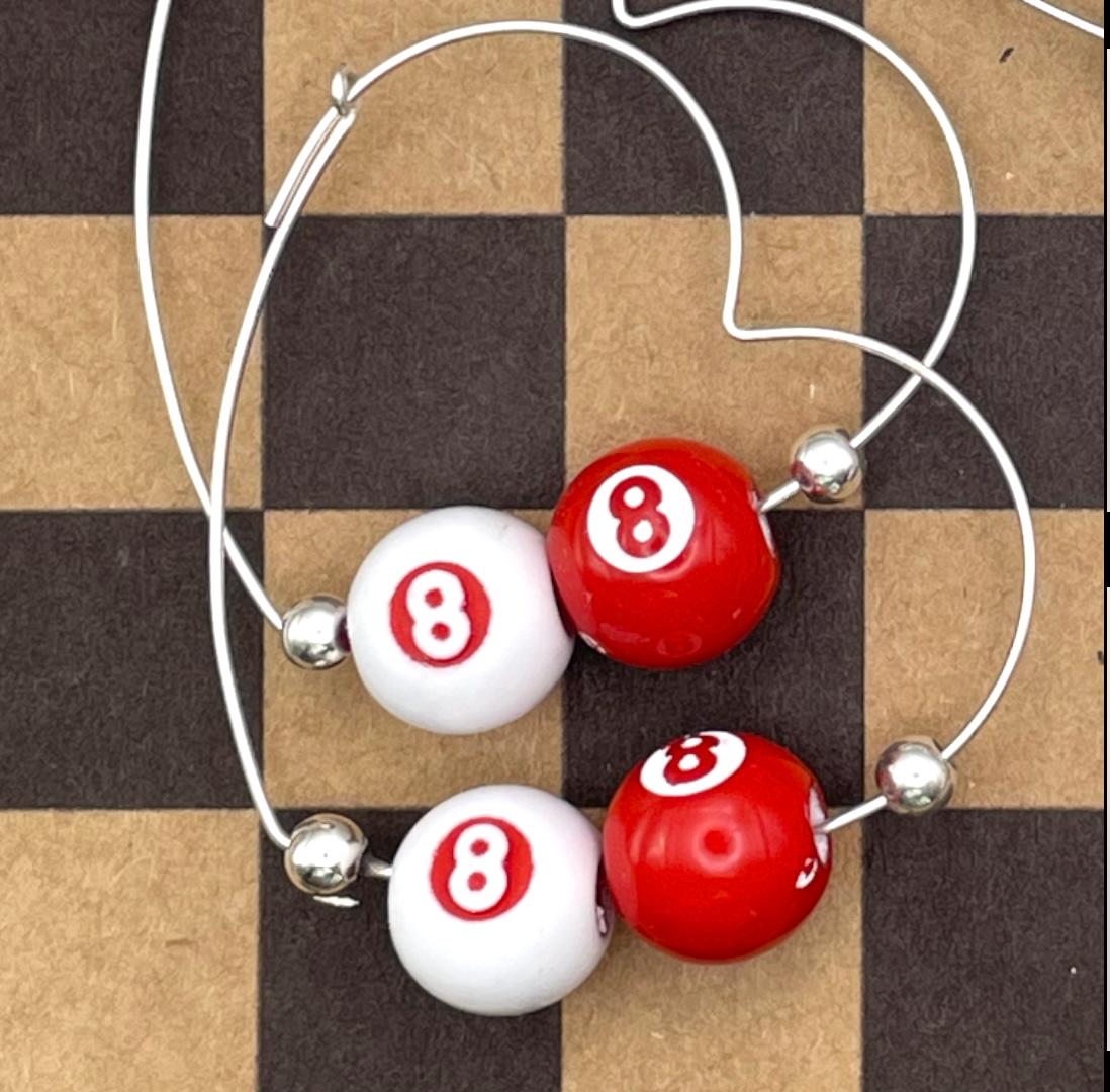 Slay-Mini Billiard 8-Ball Heart Shaped Hoops