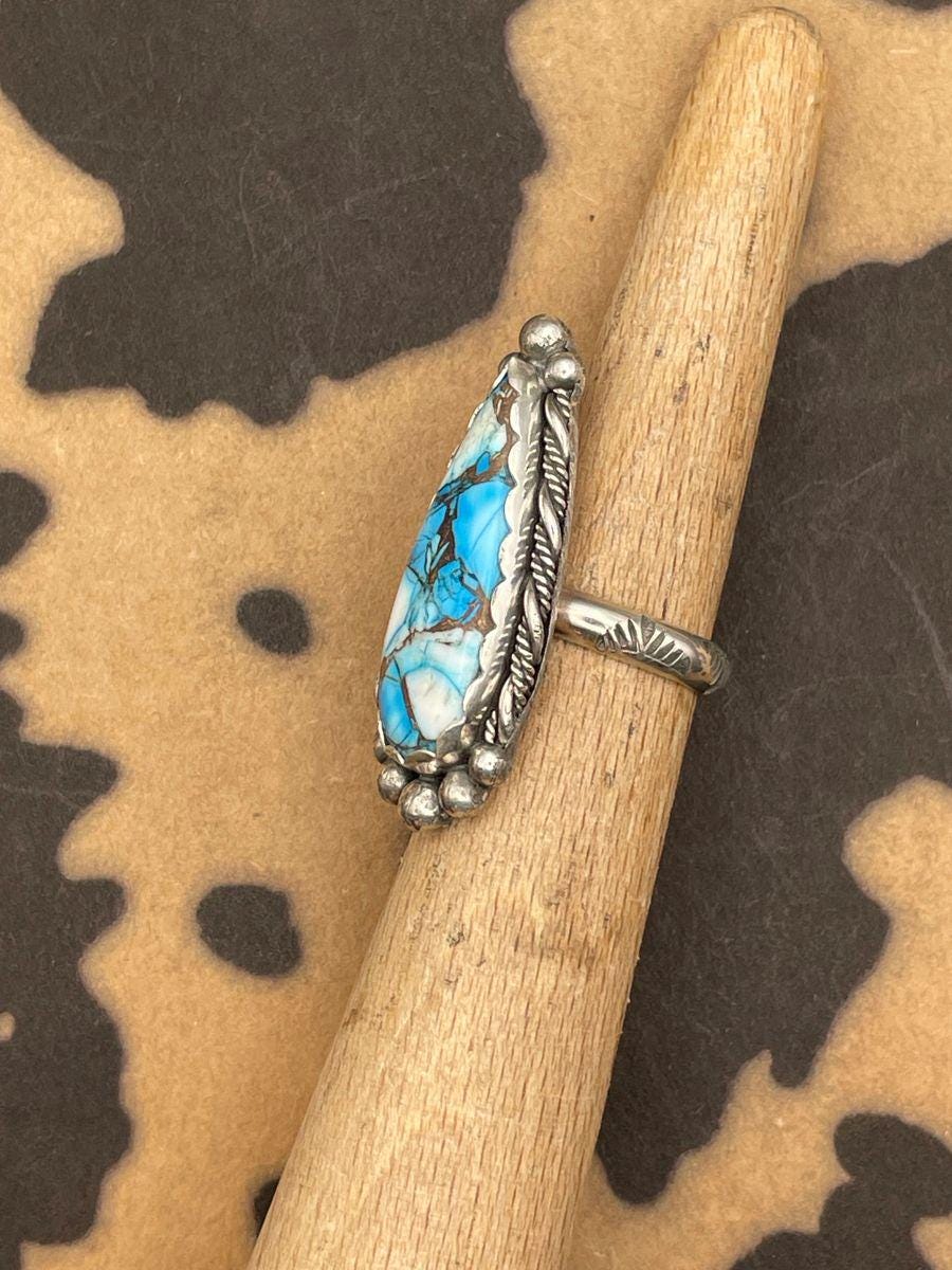Caden-Blue Dahlia Turquoise Statement Ring