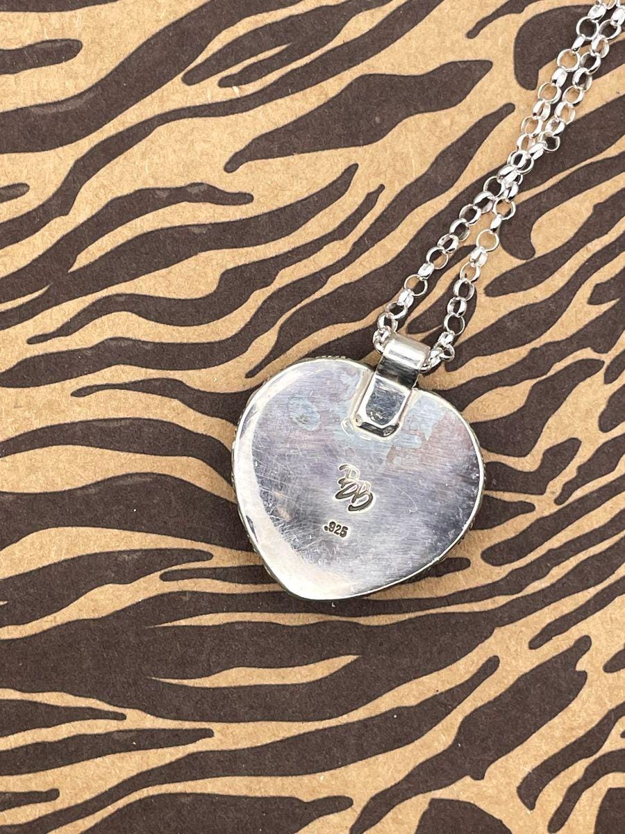 Shane-*Made to Order* Unique Turquoise Billiard 8-Ball Heart Pendant