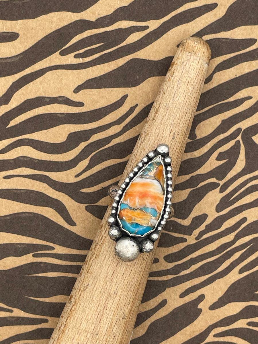Camilla-Spiny Oyster Turquoise Ring