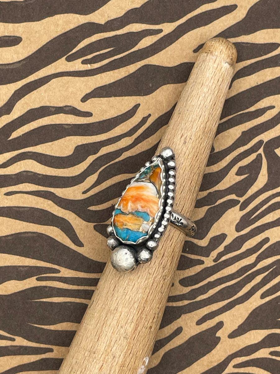 Camilla-Spiny Oyster Turquoise Ring