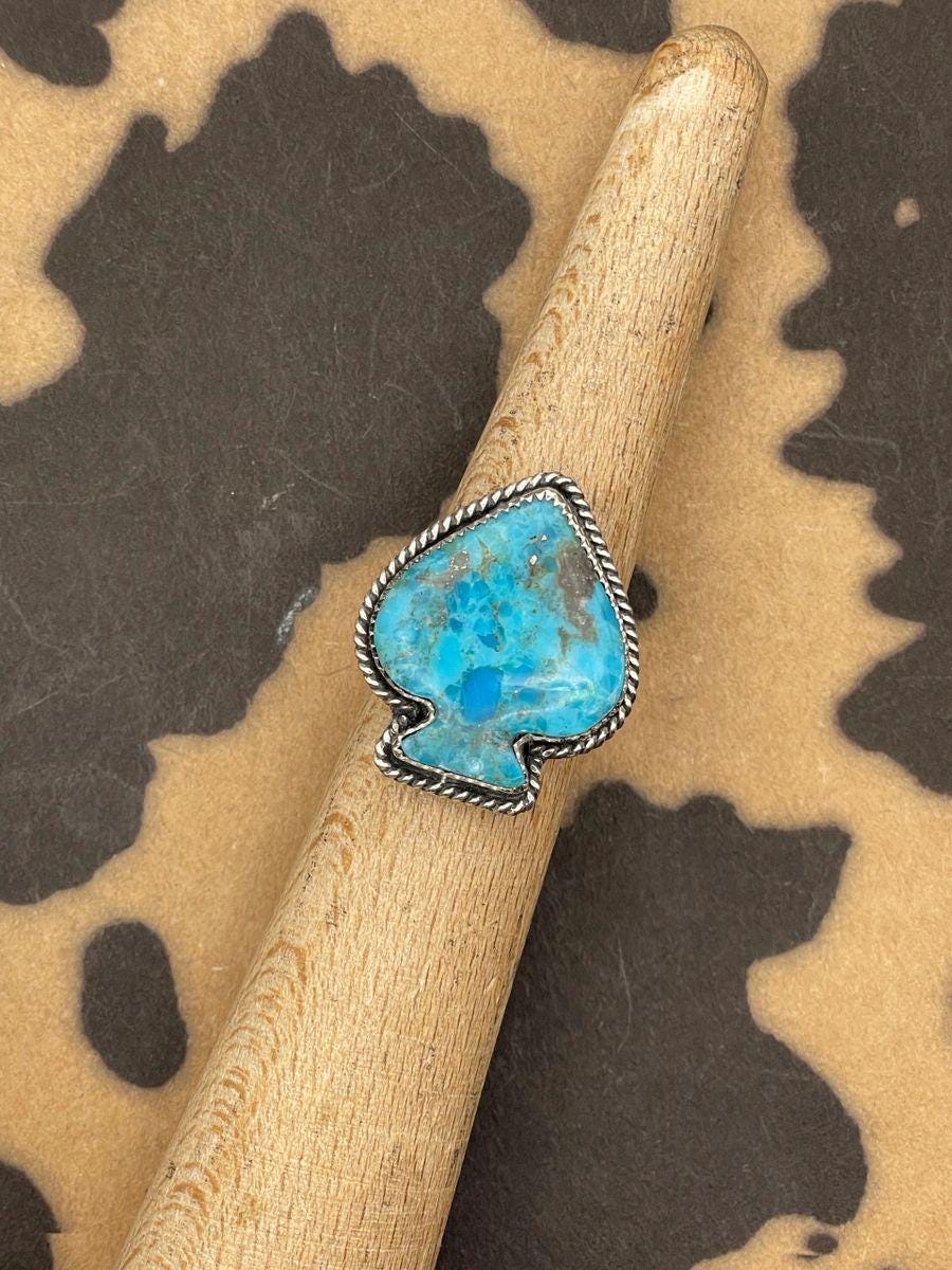 Buzz-Kingman Turquoise Spade Ring