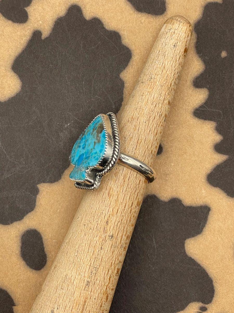 Buzz-Kingman Turquoise Spade Ring