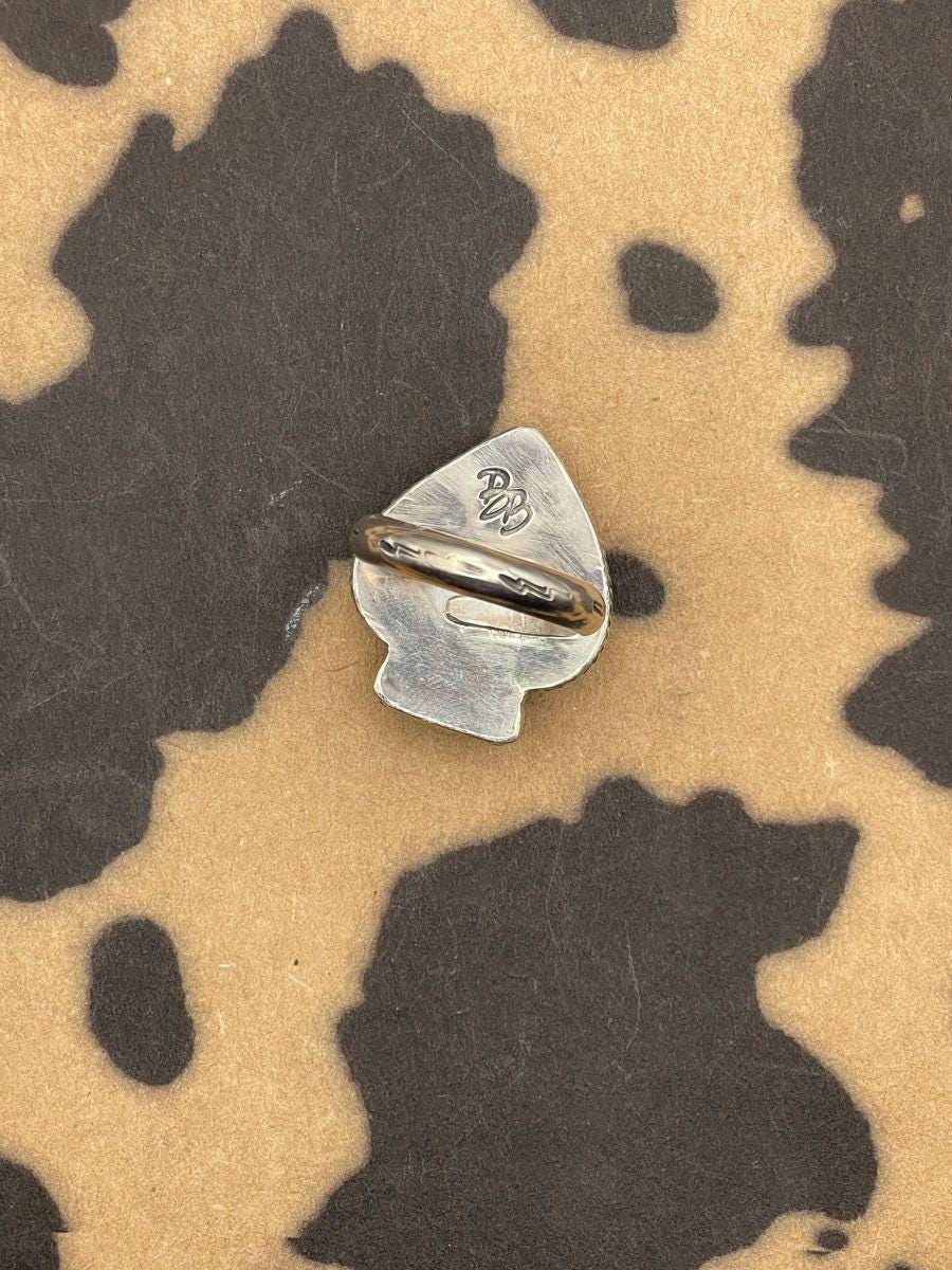 Buzz-Kingman Turquoise Spade Ring