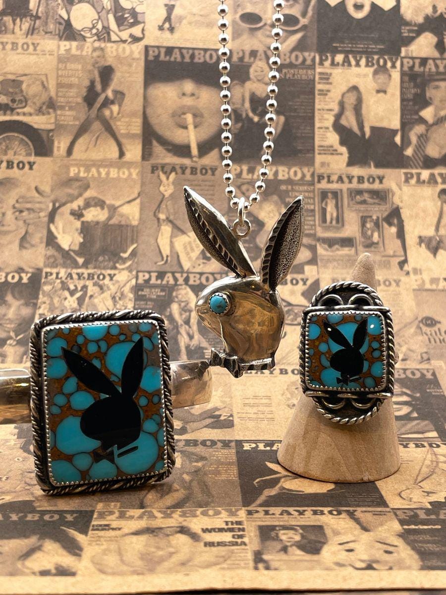 Bunny-Turquoise Playboy Bunny Cuff
