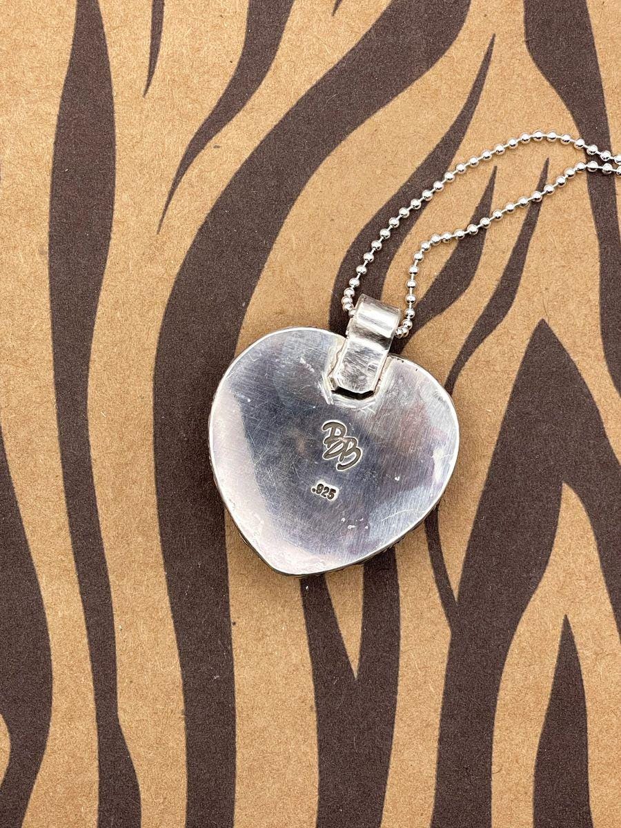 Suzy-*Made to Order* Vintage Billiard #8-Ball Heart Pendant