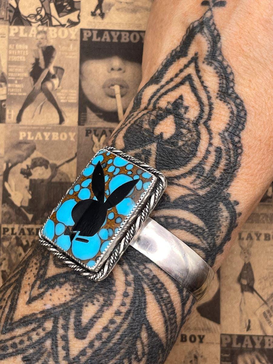 Bunny-Turquoise Playboy Bunny Cuff