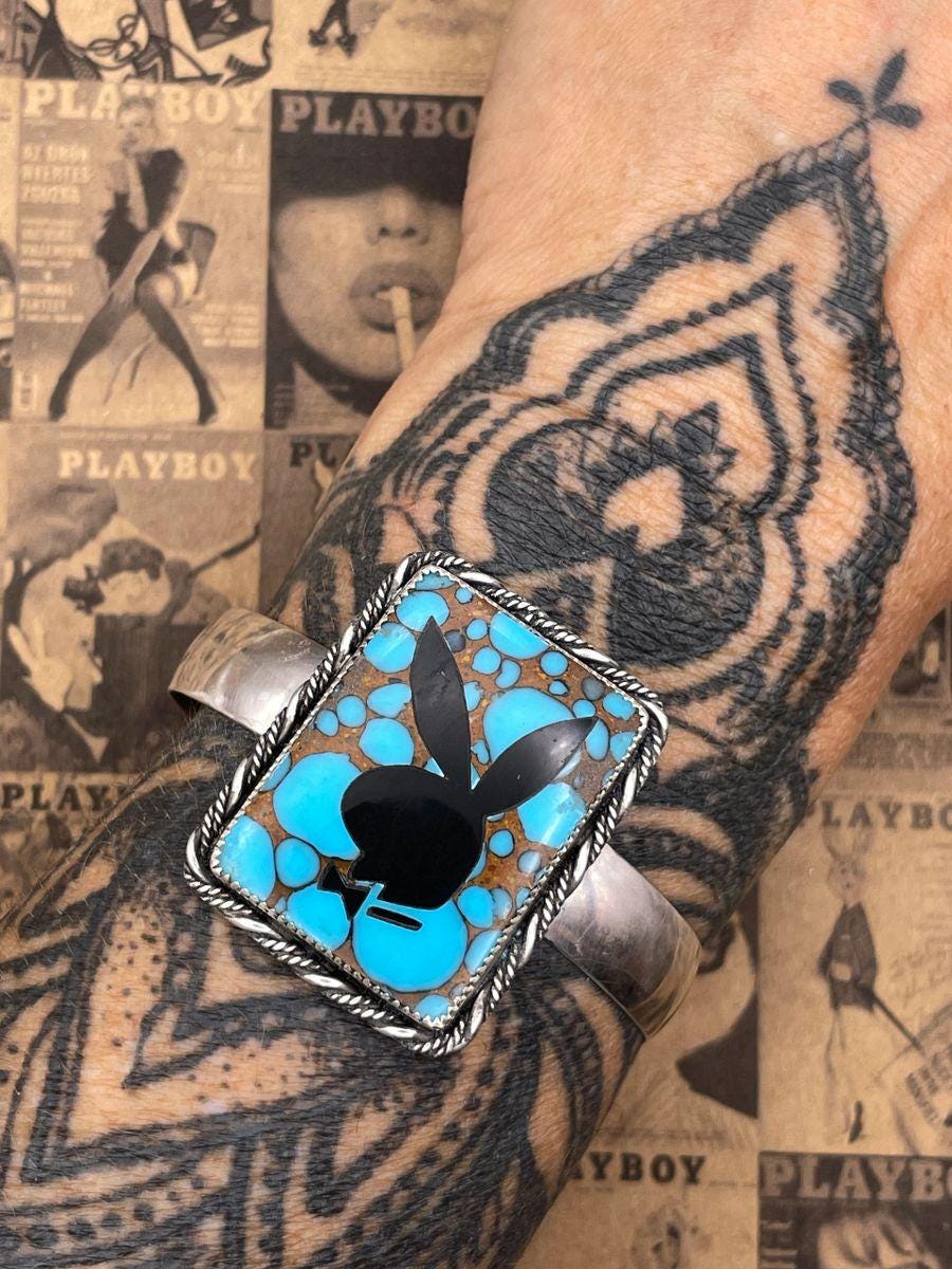 Bunny-Turquoise Playboy Bunny Cuff