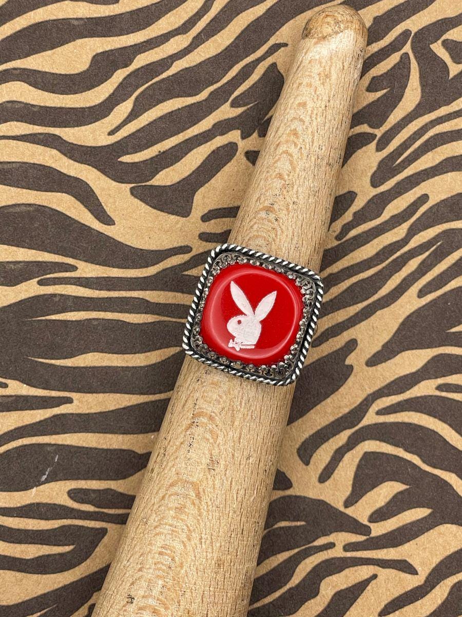 Parker-Playboy Dice Ring-Vintage Red Playboy