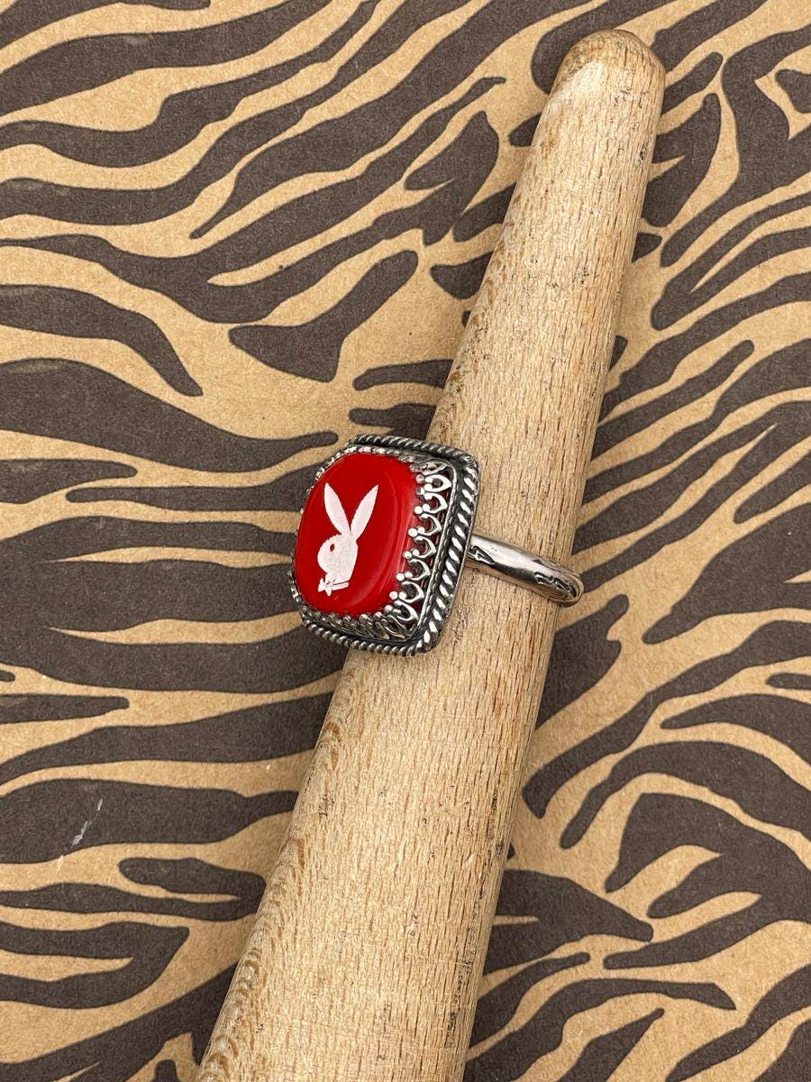 Parker-Playboy Dice Ring-Vintage Red Playboy