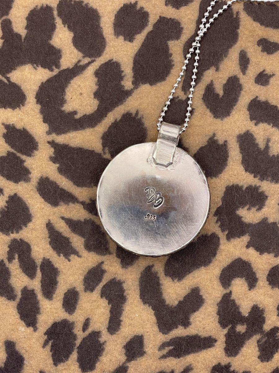 Sky-*Made to Order* Unique Turquoise Billiard Ball Lucky #7 Pendant
