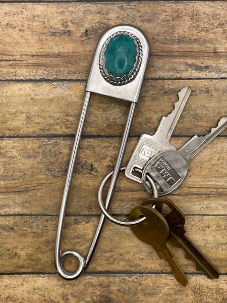 Bruno-Jumbo Safety Pin with Turquoise