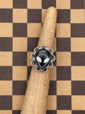 Tripp-Black Trustone Alien Ring with Chain Detail
