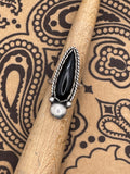 Danielle-Black Teardrop Onyx Ring