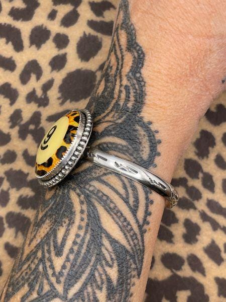 Star-Limited Edition Leopard Billiard Ball #9 Cuff