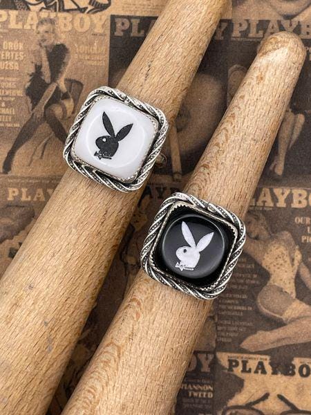 Payton-White Vintage Playboy Dice Ring