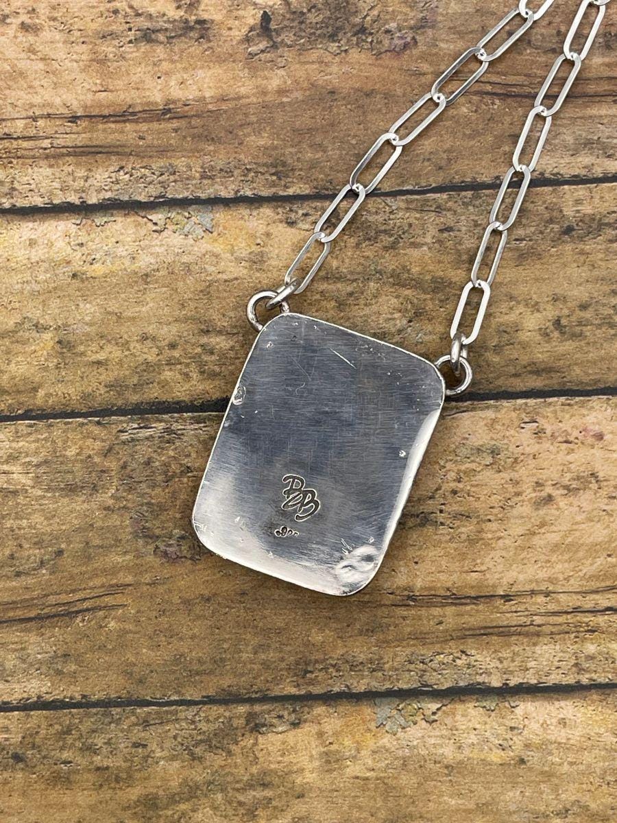 Lucky-Turquoise Playing Card Pendant/Choker Necklace