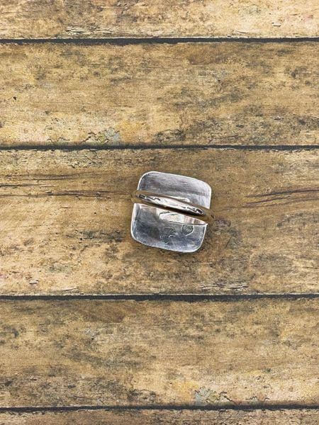 Xandra-White Dice with Red Heart Pips #3 Ring