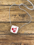 Vegas-Vintage Slot Machine Cherry Gambling Dice Pendant