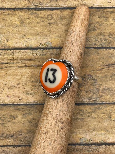 Sexton-Vintage Billiard Ball #13 Heart Ring