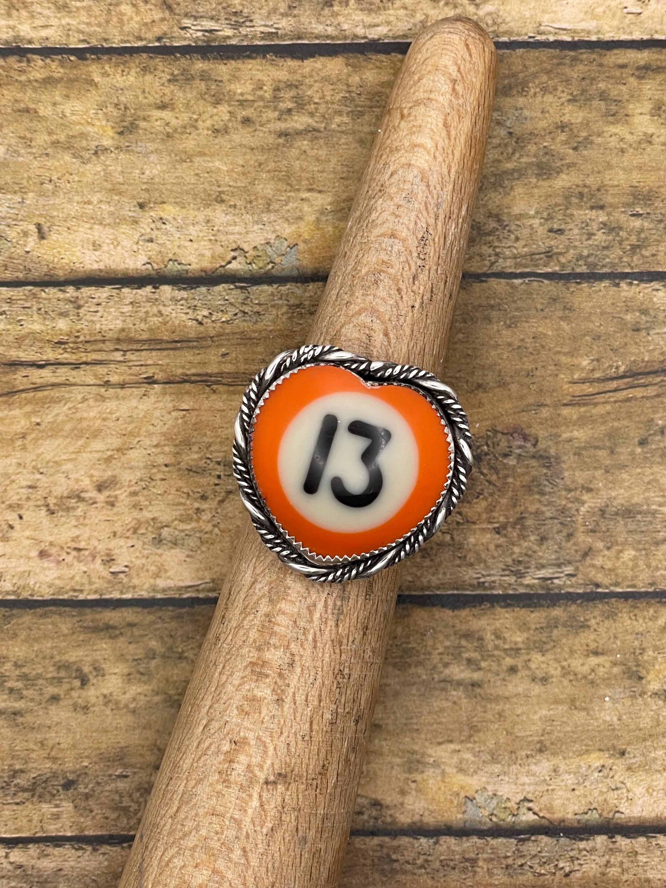 Sexton-Vintage Billiard Ball #13 Heart Ring