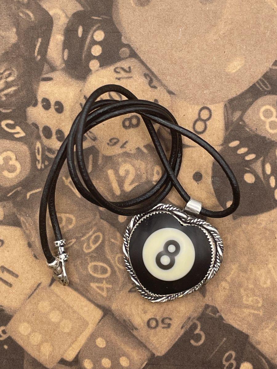 Stella-Small Billiard 8-Ball Heart Pendant