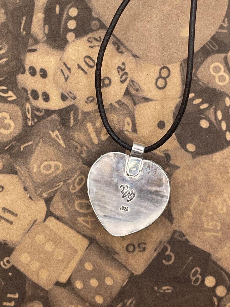 Stella-Small Billiard 8-Ball Heart Pendant