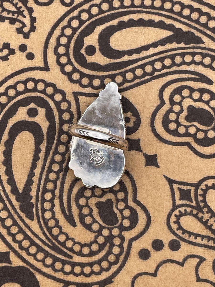 Angel-White Buffalo Turquoise Ring