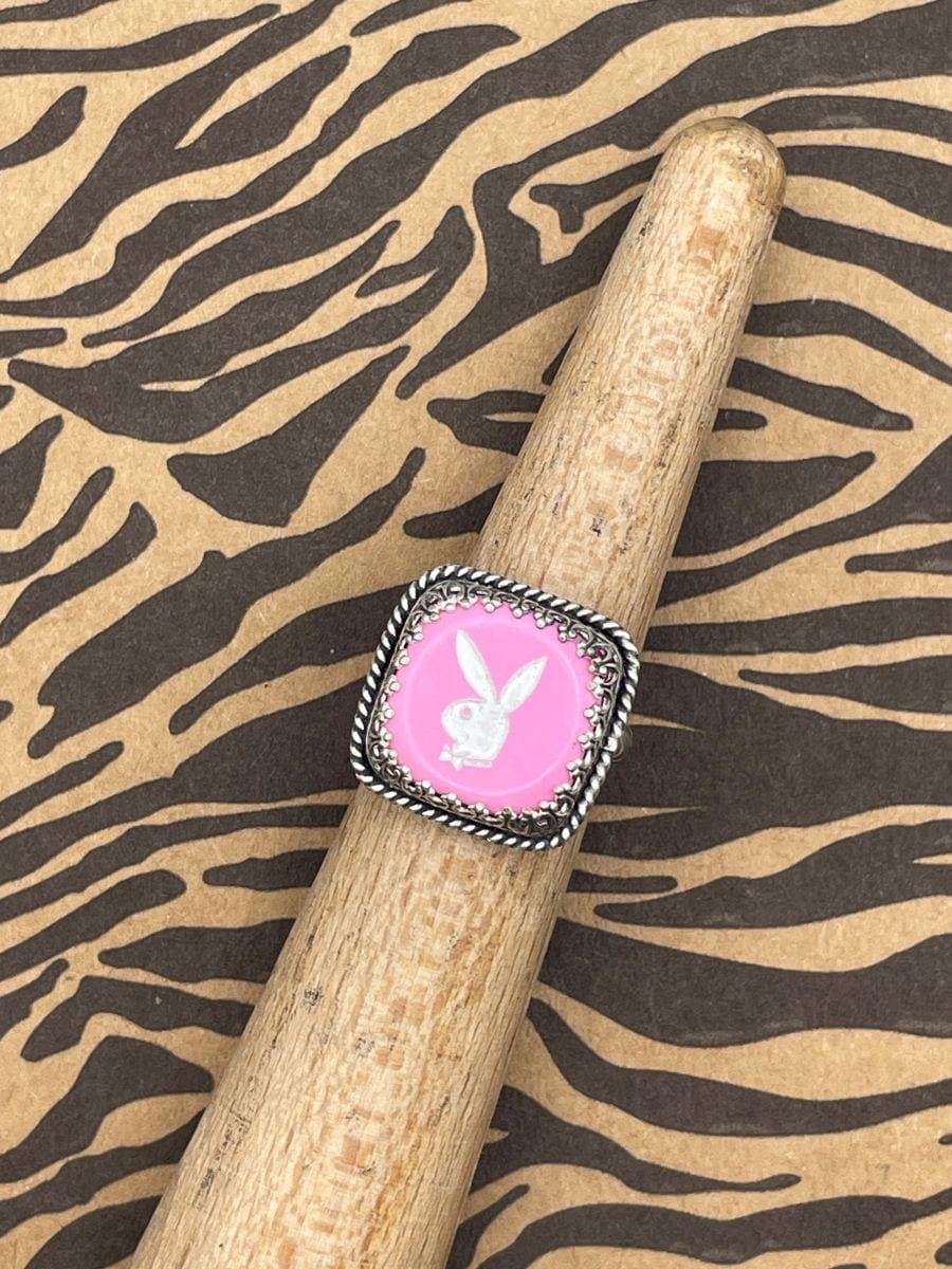 Pink-Vintage Playboy Dice Ring