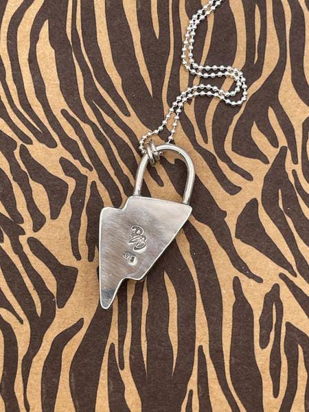 Seven-Billiard Ball Lucky #7 Lightning Bolt Faux Lock Pendant