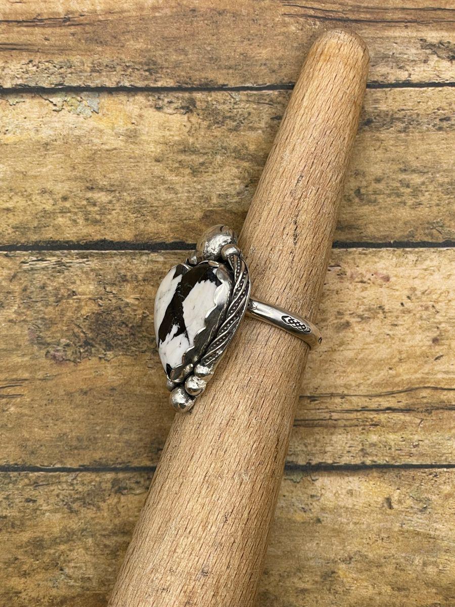 Ava-White Buffalo Turquoise Heart Ring