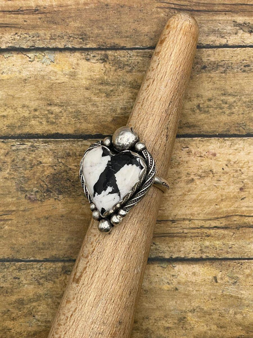Ava-White Buffalo Turquoise Heart Ring